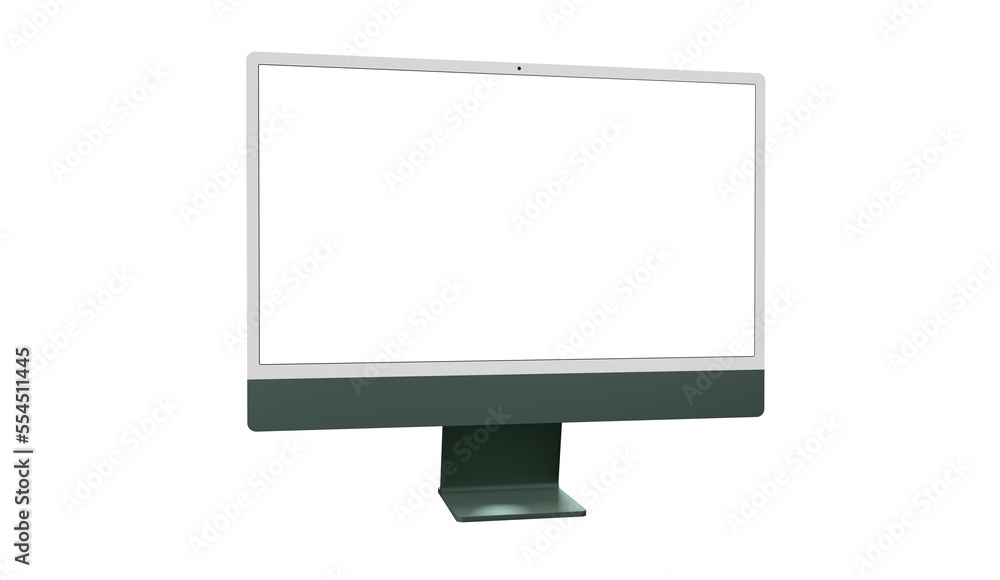 Modern computer monitor with blank screen Modern computer monitor with blank screen