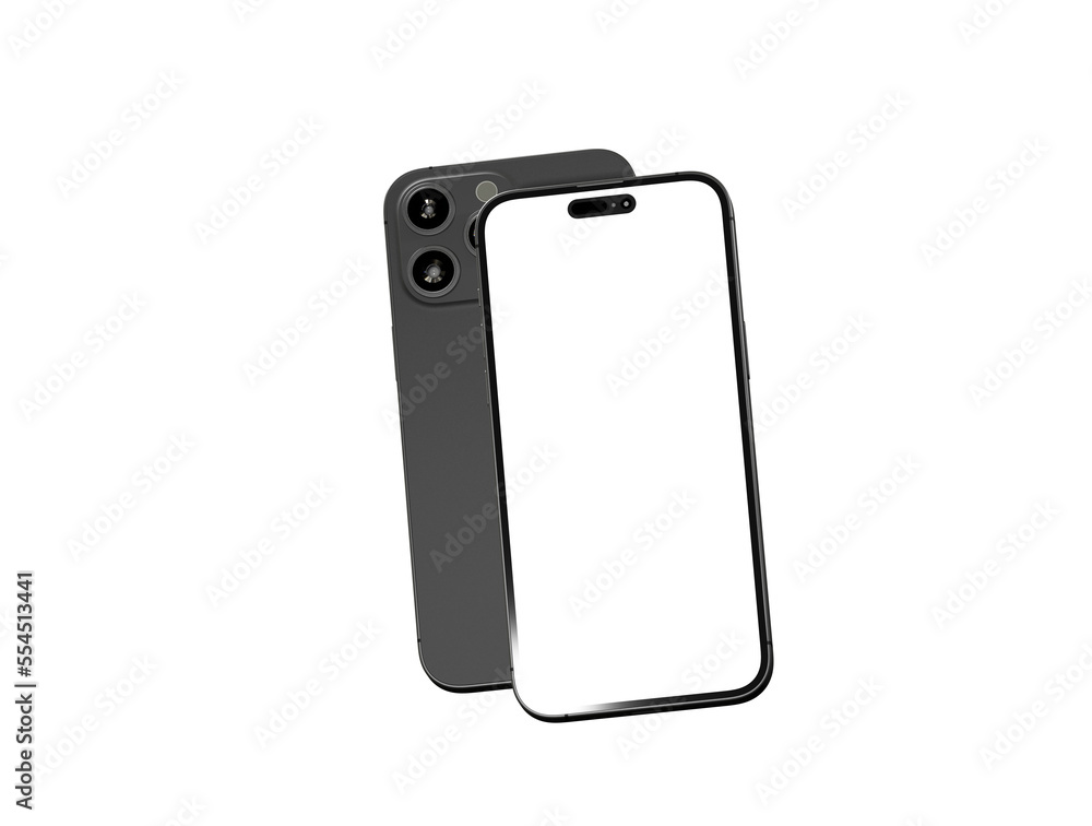 smartphone With Blank Screen in 3d smartphone With Blank Screen in 3d