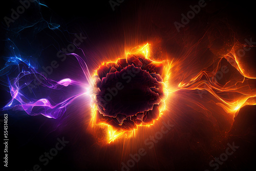 energy background with explosion and copy space