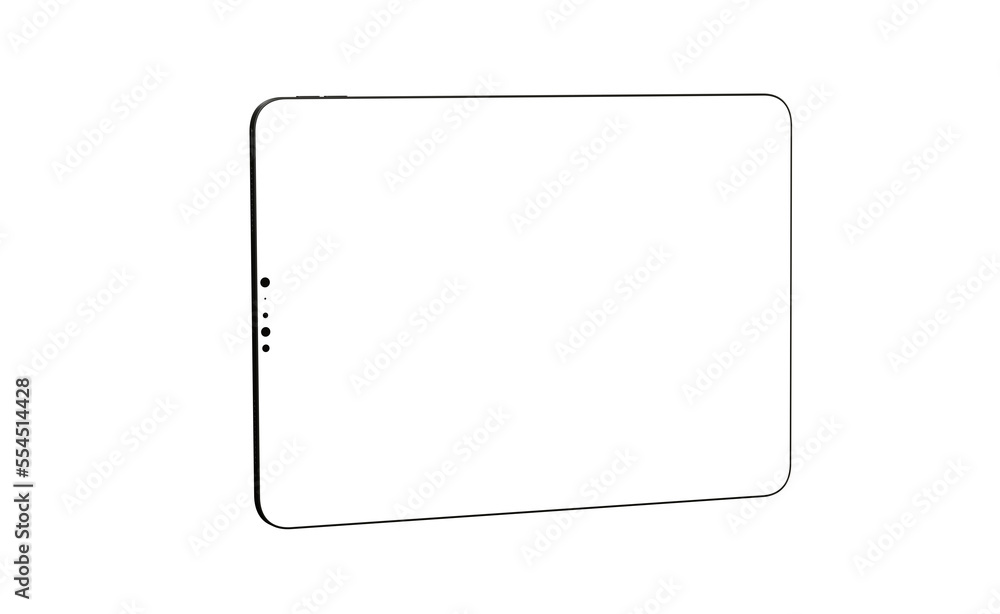 Modern black tablet computer isolated on white background. Tablet pc Modern black tablet computer isolated on white background. Tablet pc