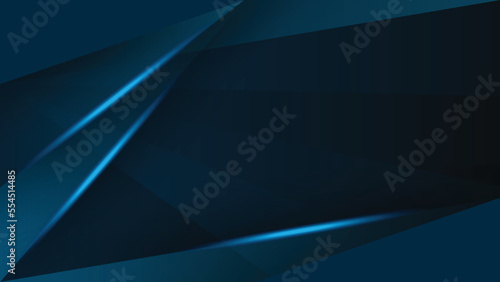 Dark blue abstract background geometry shine and layer element. 