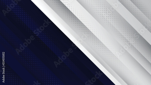 Dark blue background with stripes. banner white and grey background. Abstract background modern futuristic graphic.
