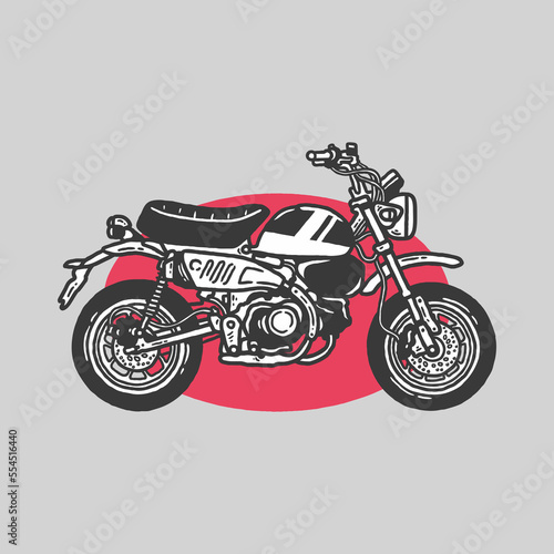Classic mini motorcycle vector illustration design