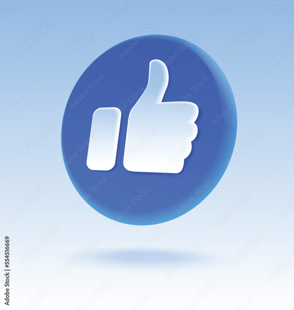 Like emoji. 3d vector Like emoji. 3d vector