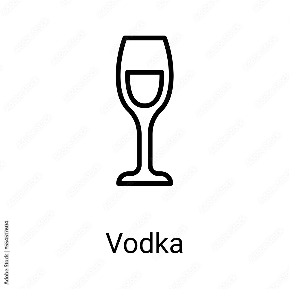 Vodka icons with white background Vodka icons with white background
