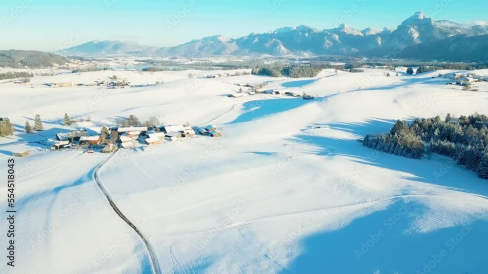 Beautiful winter landscape in the Allgäu Beautiful winter landscape in the Allgäu