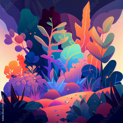 Colorful plants and gradients