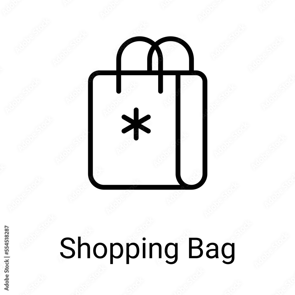 Shopping bag icons with white background Shopping bag icons with white background