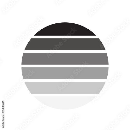 Sunset Retro rainbow striped Color