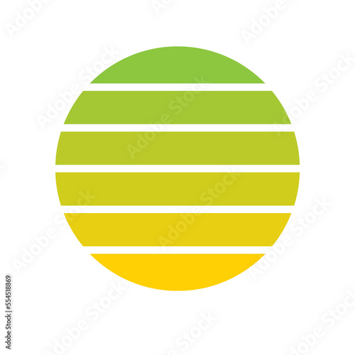 Sunset Retro rainbow striped Color