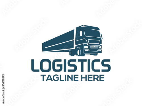 Logistic truck logo design transport express cargo vector template