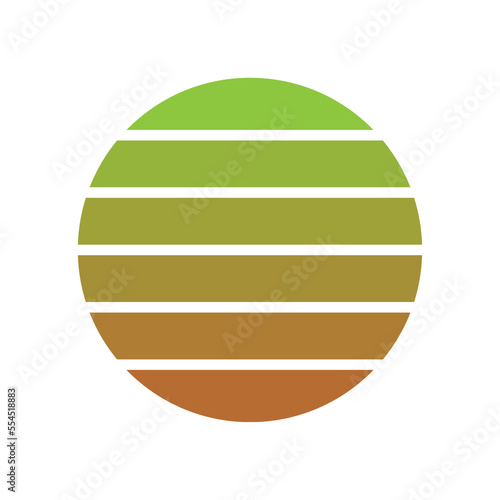 Sunset Retro rainbow striped Color