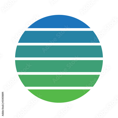 Sunset Retro rainbow striped Color