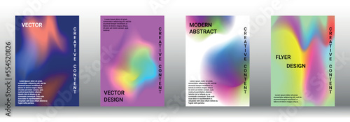 Artistic covers design. Creative fluid colors backgrounds. Set of abstract covers