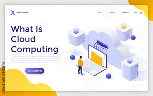 Modern Vector Isometric Illustration For Landing Page