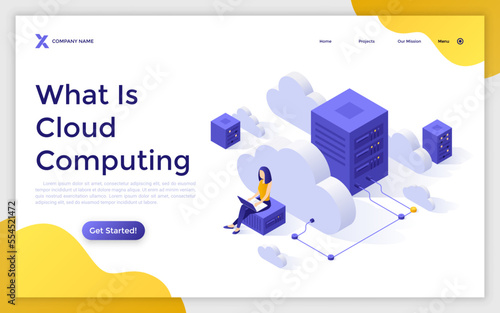 Modern Vector Isometric Illustration For Landing Page