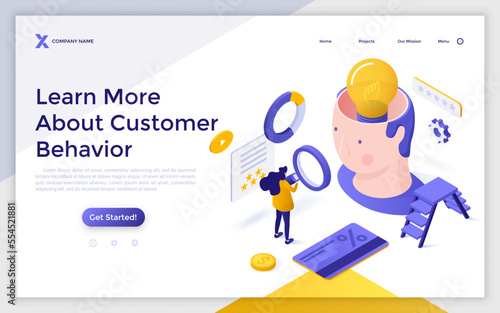 Modern Vector Isometric Illustration For Landing Page