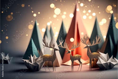 Christmas paper cutouts, Generative Art