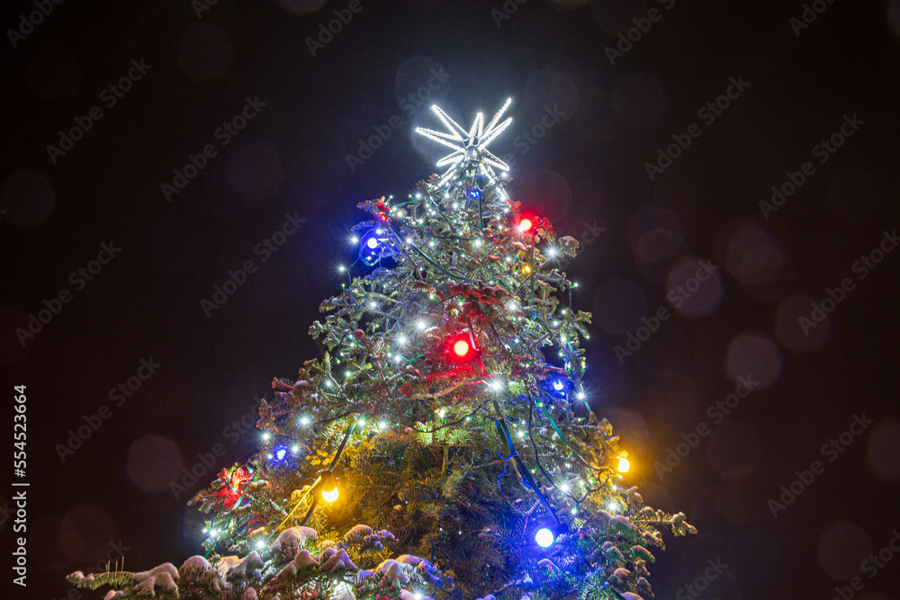 christmas tree with lights christmas tree with lights