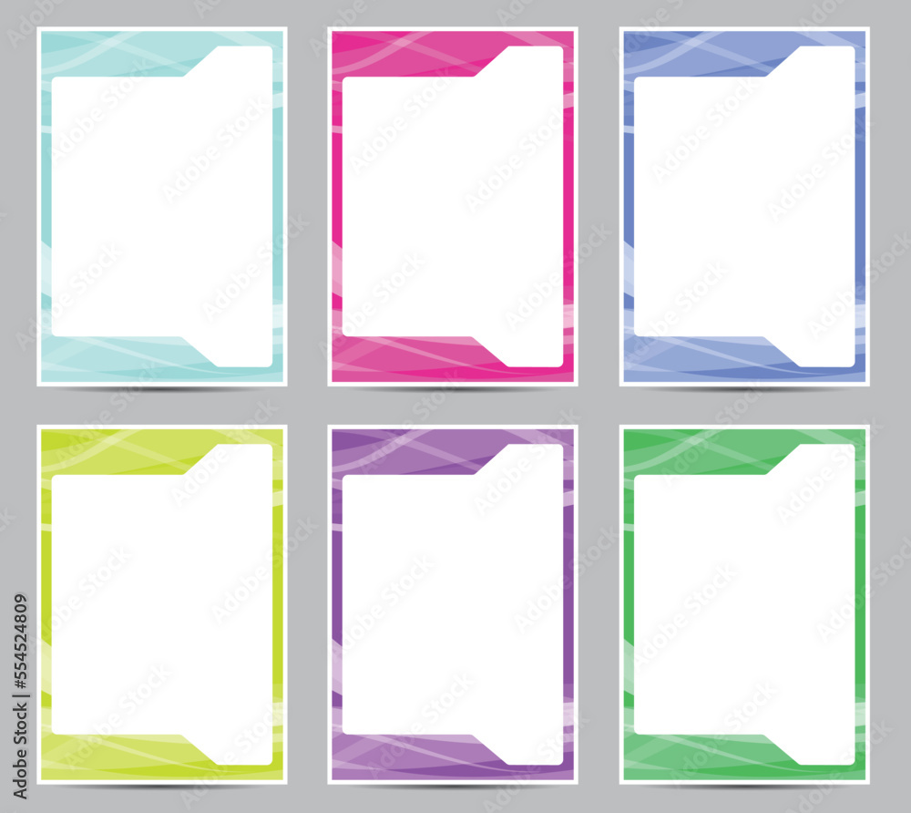 dynamic card frame border template design flyer - obrazy, fototapety, plakaty 