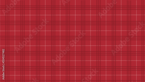 Red plaid background vector illustration.
