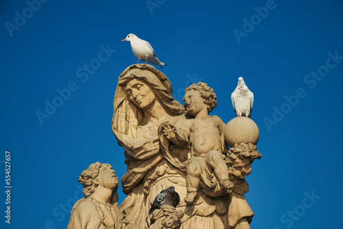 Statue of St. Anne on Charles bridge, Prague. Czech Republic. © LupCOMP96