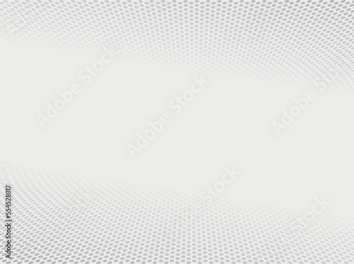 halftone and perspective background. Abstract halftone dotted background. White and gray abstract perspective background with halftone