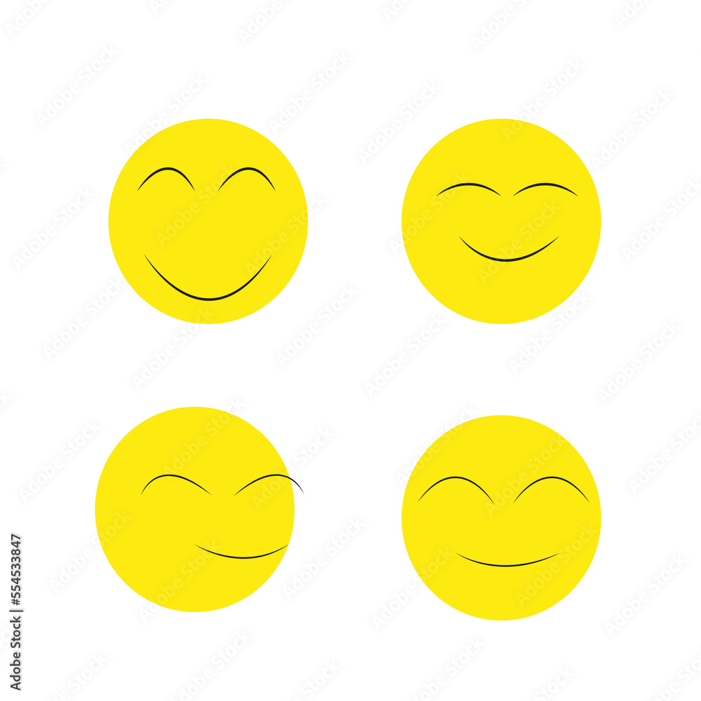 Fototapeta premium set of smiles