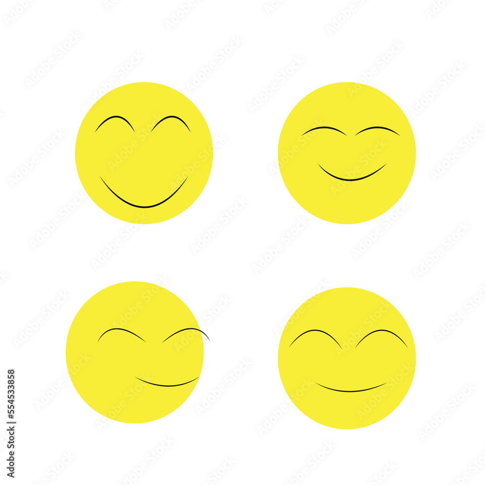 Fototapeta premium set of smiles