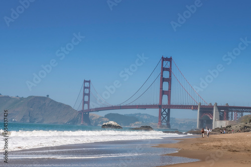 Famous Golden Gate Bridge On The Pacific Ocean In The San Francisco Harbor