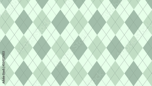 Green argyle plaid background vector illustration.