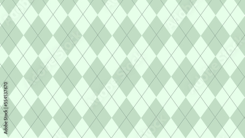 Argyle vector pattern. Green light striped background vector illustration.