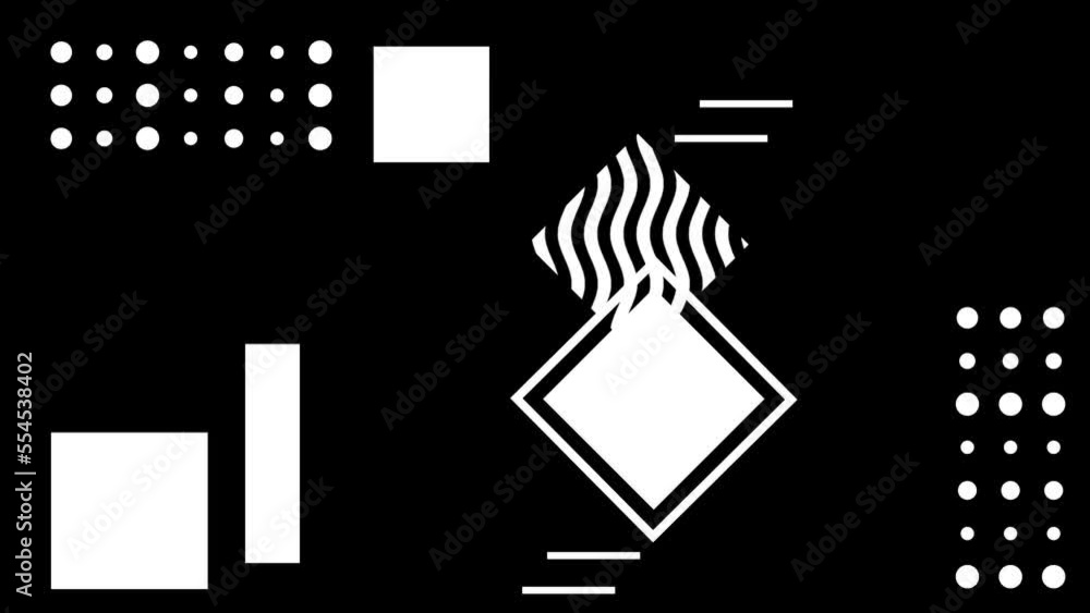 Beautiful Monochrome Abstract Background. Geometric shapes loop animation. Modern background. Beautiful Monochrome Abstract Background. Geometric shapes loop animation. Modern background.