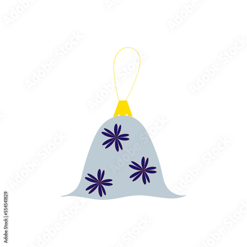 Christmas decorative blue jingle bell