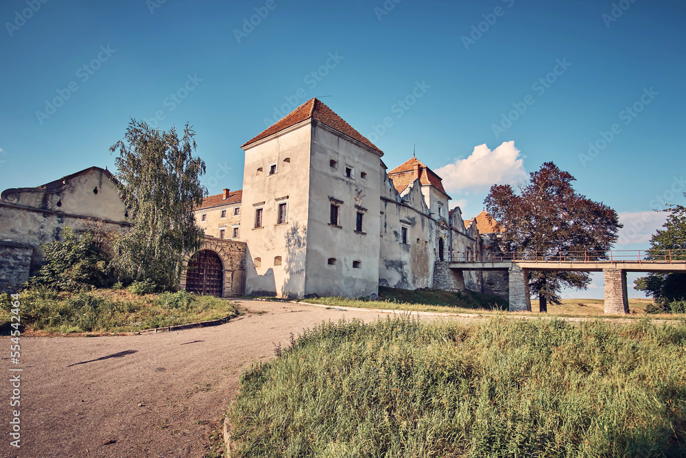 Ukraine. Svirzhsky Castle, 16th century foundation Sunny weather.