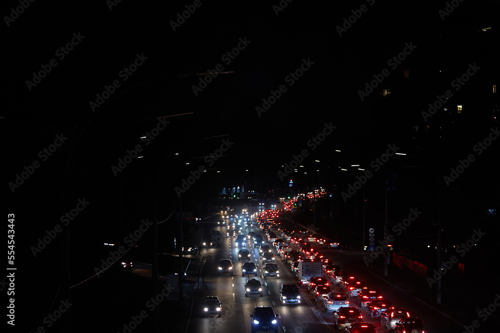 Ταπετσαρία Kyiv, Ukraine - December 16, 2022: Blackout in the Ukrainian capital Kyiv
