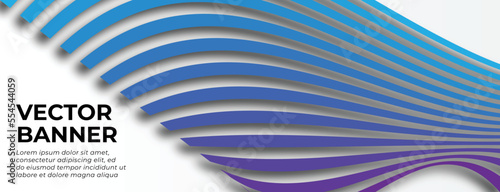 Purple Blue Gradient Warp Banner Design
