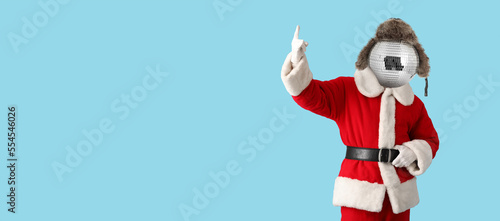 Santa Claus with disco ball...