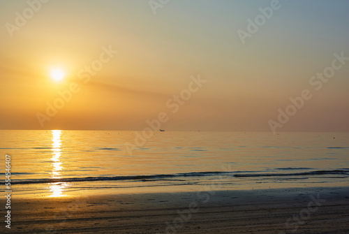 Amazing Sunrise on the Adriatic sea, Rimini, Italy.