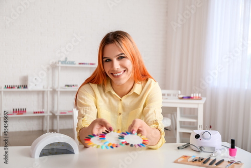 Transgender manicure master...