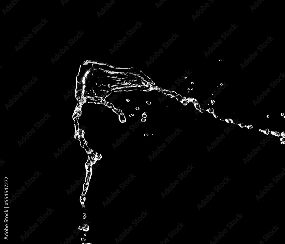 Splash of fresh water on black background Splash of fresh water on black background