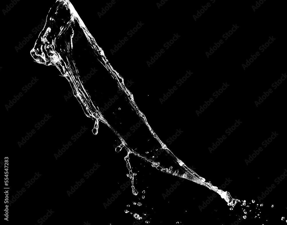 Splash of fresh water on black background Splash of fresh water on black background