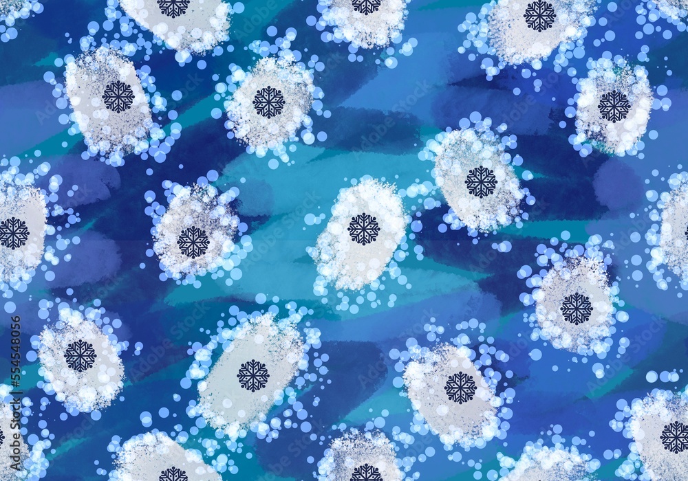 Winter seamless Noel snowflakes for wrapping paper and clothes print and kids and Christmas gifts Winter seamless Noel snowflakes for wrapping paper and clothes print and kids and Christmas gifts