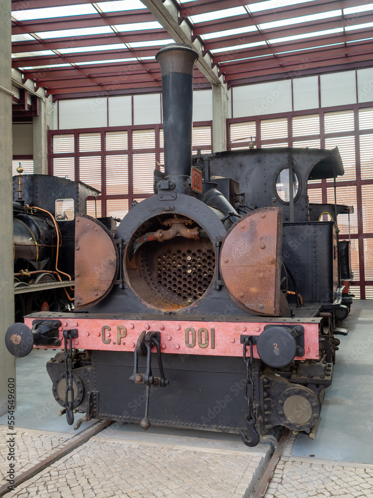 1882 Sächsische Maschinenfabrik steam locomotive, CP 001, National Railway Museum of Portugal