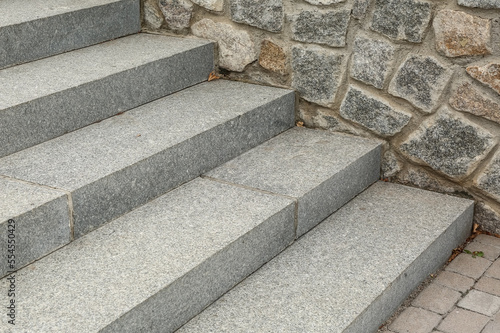 View of granite steps outdo...