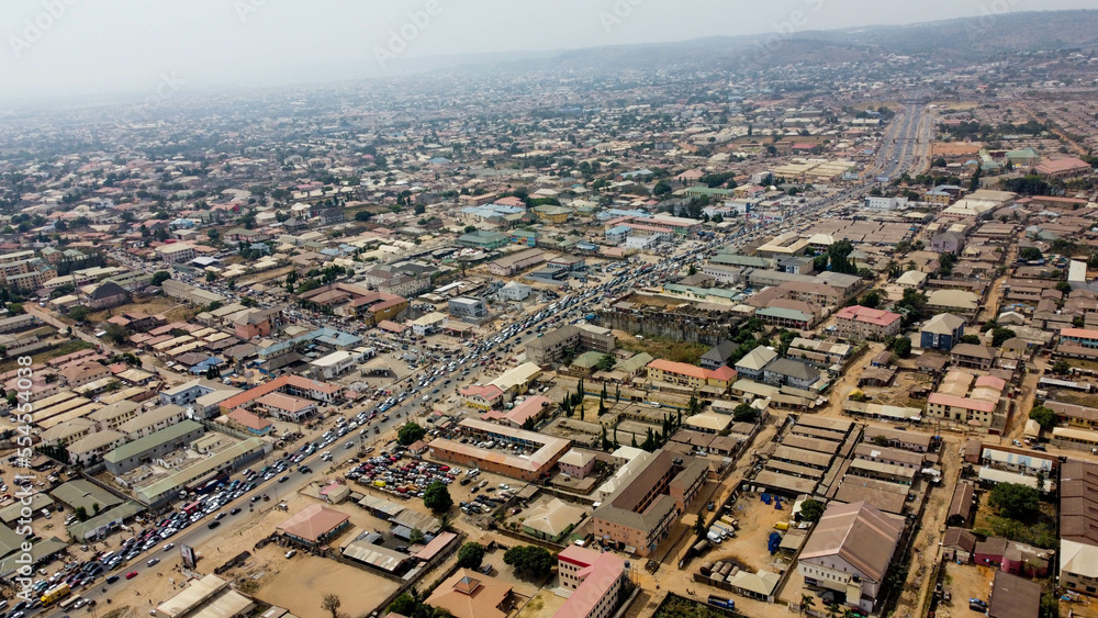 Aerial shot of Abuja City Metropolis Nigeria