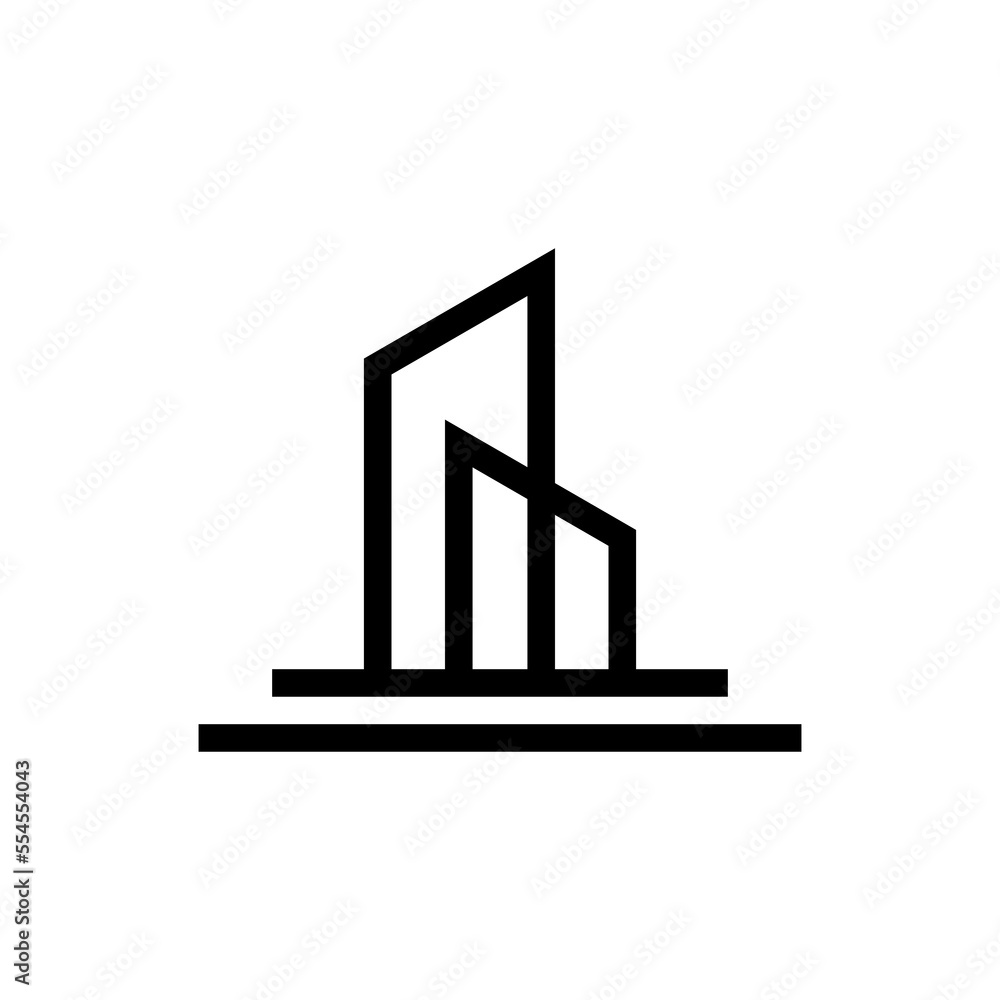 Building Real Estate Apartment Monogram luxury elegant logo design Building Real Estate Apartment Monogram luxury elegant logo design