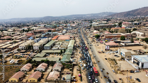 Aerial shot of Abuja City Metropolis Nigeria