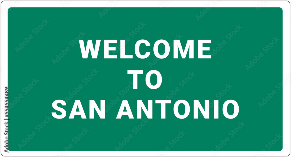 to San Antonio. San Antonio logo on green background. San