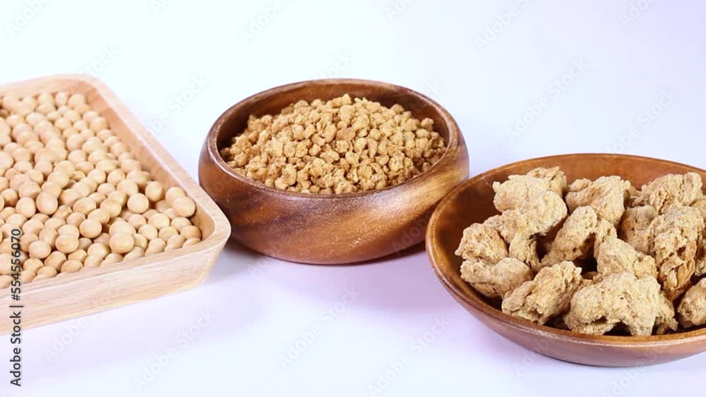 大豆と二種類の大豆ミート 回転 大豆と二種類の大豆ミート 回転